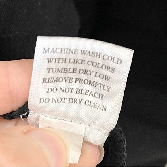 Bobi LA Button Front Collared Tee Long Sleeve Shirt Women size S Black - Picture 7 of 10